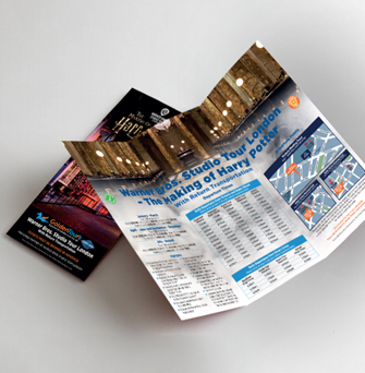 A3 Roll Fold Flyers 300gsm uncoated