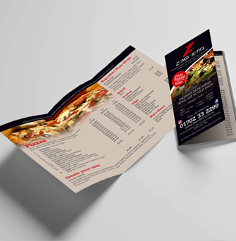 A4 Roll Fold Flyers 300gsm gloss